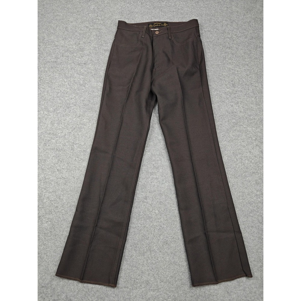 Espuela De Oro Pants Mens 33x33 Brown Polyester 5 Pocket Workwear Straight Leg